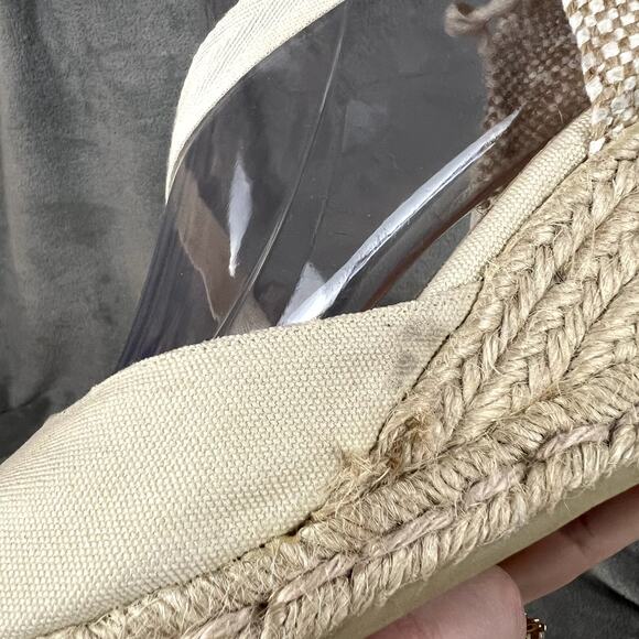 Castaner Carina Wedge Heel Sandals Womens 7 Sand Rope Sole Resort Vacation - Picture 12 of 16